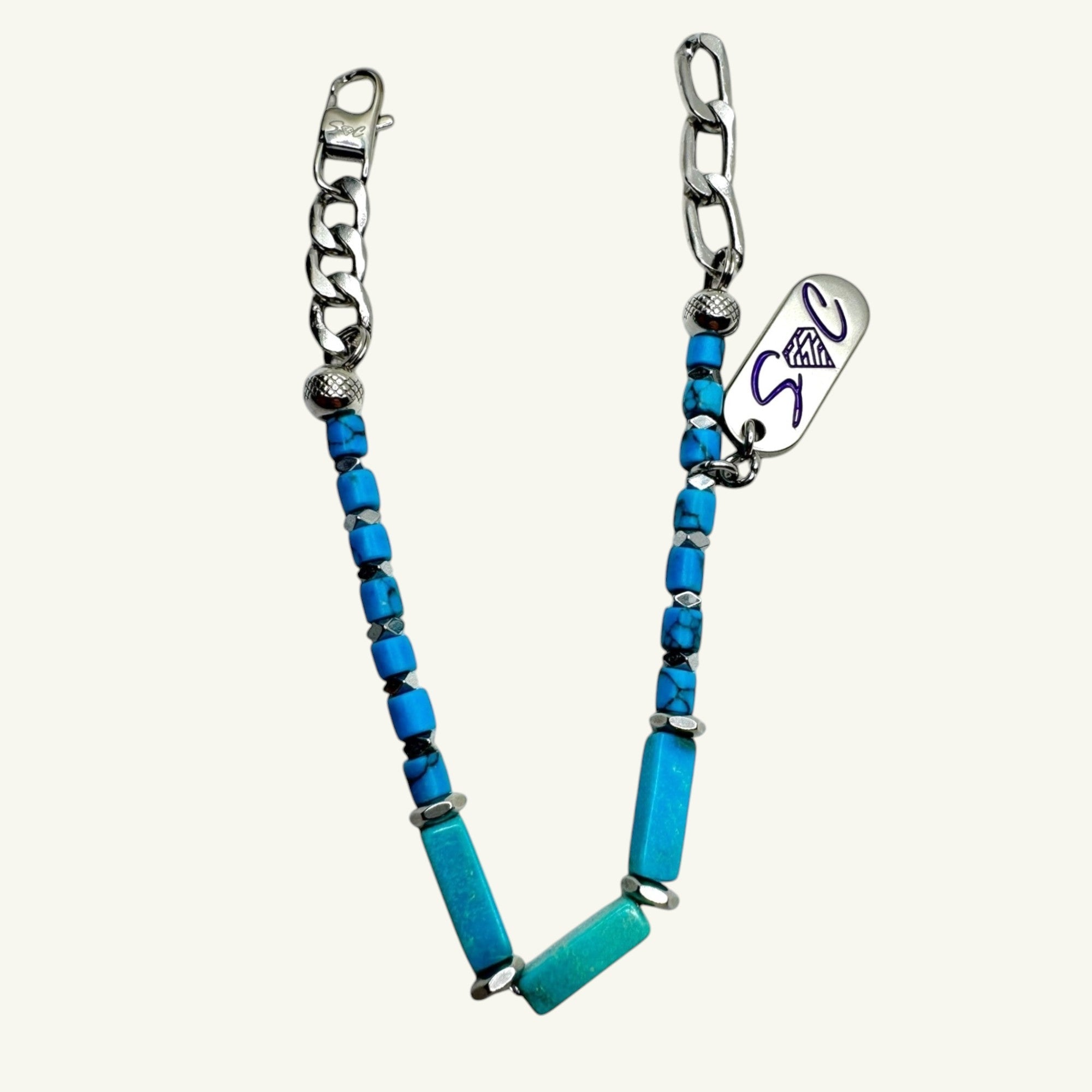Bracciale pasta di turchese e howlite Sharifa Crystals